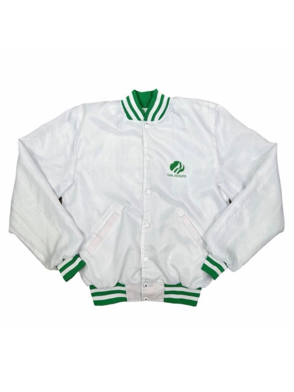 Vintage 90’s Girl Scouts of America Satin Varsity Jacket - Size Smalll